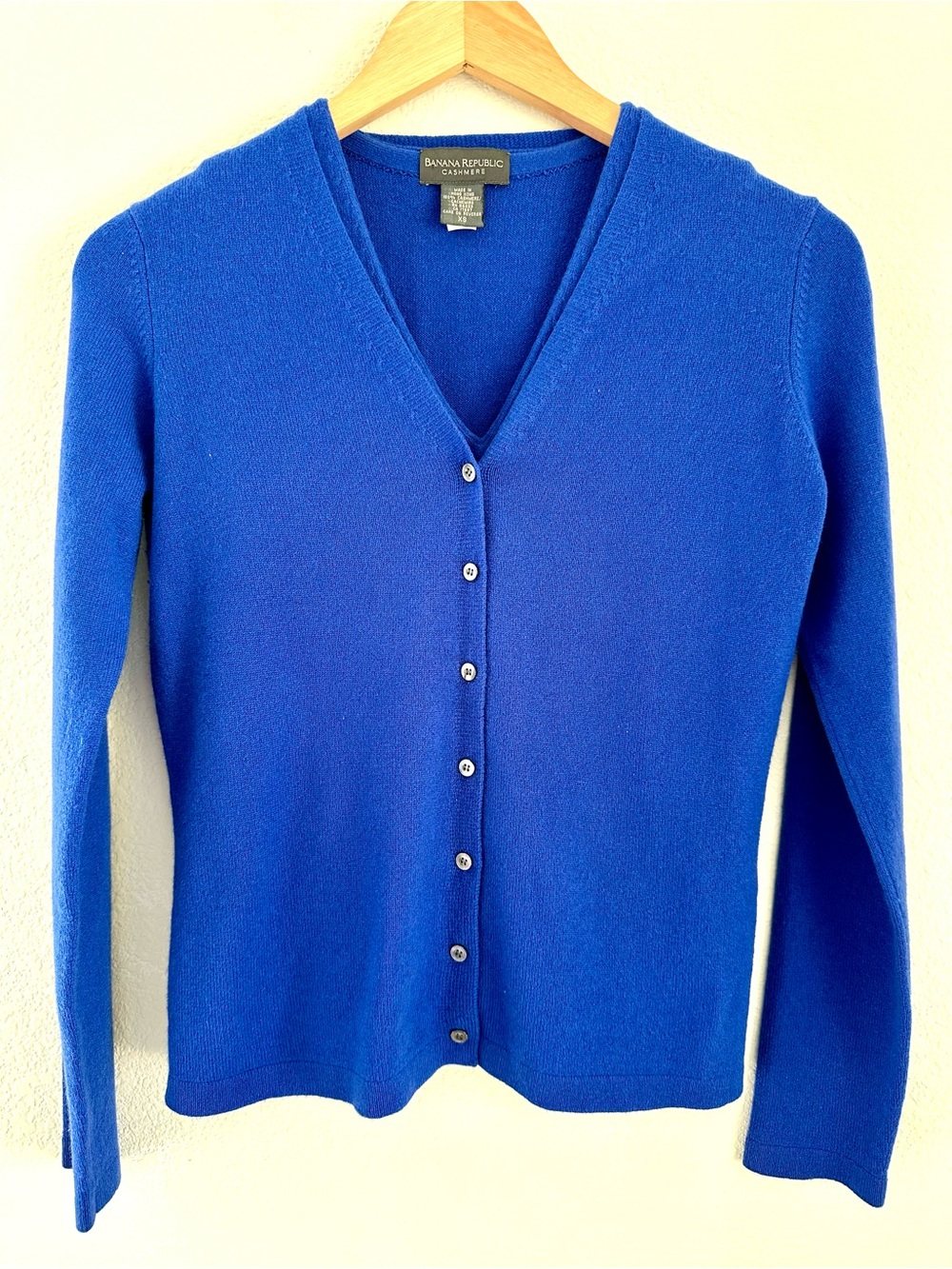 Twin Set 100% Cashmere Banana Republic Royal Blue Cardigan & Shell Sweater XS